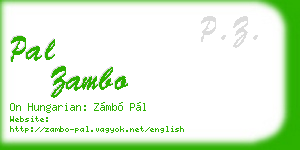 pal zambo business card