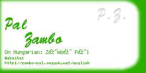 pal zambo business card